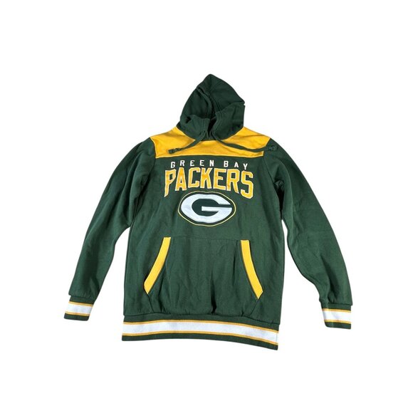 Green Bay Packers NFL Fleece Hooded Pullover Jacket Size S Embroidered Green - Picture 1 of 8